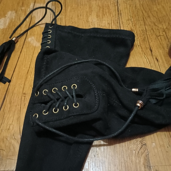 Truffle collection suede thigh high boots - Picture 6 of 6